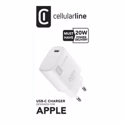 Cellularline APPLE MAINS CHARGER 20W SMALL WHITE Chargeur secteur USB-C 20W en micropack - Vue supplémentaire 2
