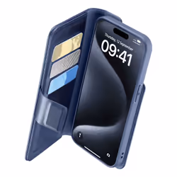 Cellularline Book Agenda - iPhone 15 Pro Max, Folio, Apple, iPhone 15 Pro Max, 17 cm (6.7"), Bleu