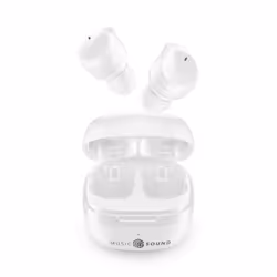 Music Sound Flow, Sans fil, Appels/Musique, Casque, Blanc