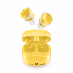 Music Sound Flow, Sans fil, Appels/Musique, Casque, Jaune