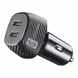 Cellularline Car Multipower DUO, Auto, Allume-cigare, Noir