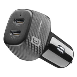 Cellularline CBRUSB2PD65WK chargeur d'appareils mobiles Universel Noir Allume-cigare Charge rapide Auto