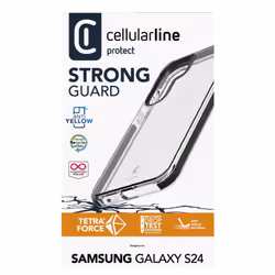 Cellularline Tetra Force Strong Guard - Galaxy S24 Étui flexible ultra-protecteur, anti-choc avec technologie antibactérienne Microban® intégrée - Vue supplémentaire 5