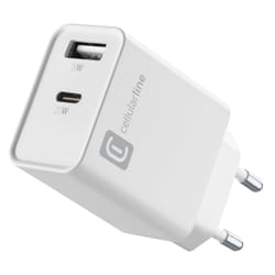 Cellularline ACHOTHUSB2PD20WW chargeur d'appareils mobiles Universel Blanc Secteur Intérieure