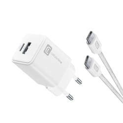 Cellularline ACHKITC2CGAN30TABW chargeur d'appareils mobiles Ordinateur portable, Smartphone, Tablette Blanc Secteur Charge rapide Intérieure
