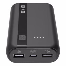 Cellularline PBENTRY10000K, 10000 mAh, Lithium-Ion (Li-Ion), Noir