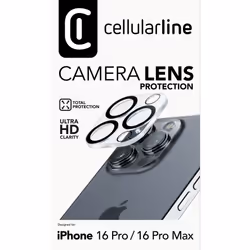 Cellularline CAMERALENSIPH16PRM écran et protection arrière de téléphones portables Protecteur d'objectif caméra Apple 1 pièce - Vue supplémentaire 2