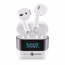 Music Sound BTMSTWSSPARKW, True Wireless Stereo (TWS), Appels/Musique, Casque, Blanc