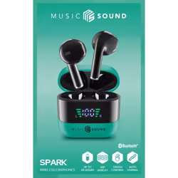 Music Sound BTMSTWSSPARKG écouteur/Casque Sans fil Bluetooth Vert - Vue supplémentaire 4