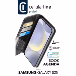 Cellularline BOOKAG2GALS25K coque de protection pour téléphones portables Folio Noir - Vue supplémentaire 4