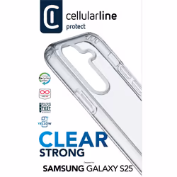 Cellularline CLEARDUOGALS25T, Housse, Samsung, Galaxy S25, 15,8 cm (6.2"), Transparent
