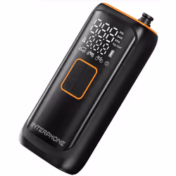 Interphone Smart Air Pump, Vélo, Voiture, Universel, Noir, Orange, USB Type-C, Batterie