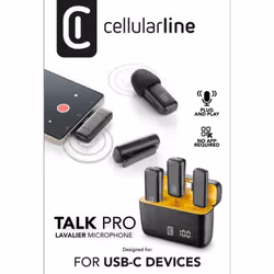 Cellularline Talk Pro Kit avec deux microphones et un récepteur, idéal pour vlogs, interviews et contenus créatifs - Vue supplémentaire 5