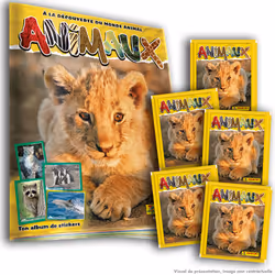 Panini ANIMAUX - 5 pochettes + Album