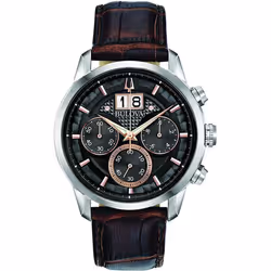Bulova Montre Homme 96B311 Marron Noir
