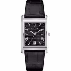 Montre - AcierCuir Noir - Bulova - 96B445