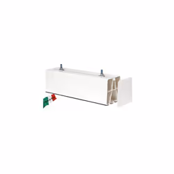 Base de climatisation bi-extrudée blanche + capuchons 350 mm 2 pcs vecamco supports et accessoires pour unités extérieures ba ...