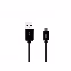 SBS 1m USB2.0/MicroUSB, 1 m, USB A, Micro-USB A, USB 2.0, 480 Mbit/s, Noir
