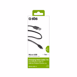 SBS 1m USB2.0/MicroUSB câble USB USB A Micro-USB A Noir - Vue supplémentaire 4