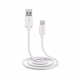 SBS TECABLEMICROW, 1 m, Micro-USB B, USB A, USB 2.0, Blanc