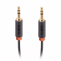 SBS TECABLE35KR, 3,5mm, Mâle, 3,5mm, Mâle, 1,5 m, Noir