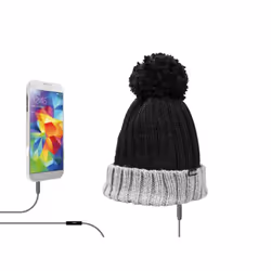 SBS TTWINTERCAPSK Bonnet avec écouteurs intégrés Avec fil Noir, Gris