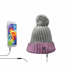 SBS TTWINTERCAPSP Bonnet avec écouteurs intégrés Avec fil Gris, Violet