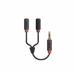 SBS TECABLESPLITTER câble audio 0,2 m 3,5mm 2 x 3.5mm Noir