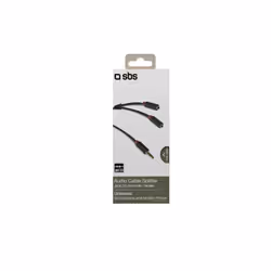 SBS TECABLESPLITTER câble audio 0,2 m 3,5mm 2 x 3.5mm Noir