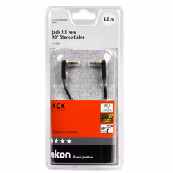 Ekon ECAJACK1890MMK câble audio 1,8 m 3,5mm Noir - Vue supplémentaire 2