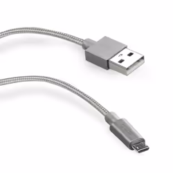 SBS TECABLEMICROBS, 1 m, USB A, Micro-USB A, USB 2.0, Mâle/Mâle, Argent