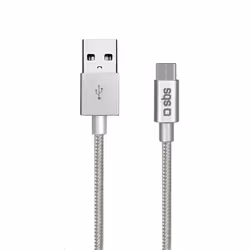 SBS TECABLETC15BS, 1,5 m, USB A, USB C, USB 2.0, Argent