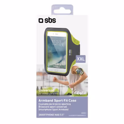 SBS TESPORTFITBANDXXLK 14 cm (5.5") Boîte à brassard Noir, Vert
