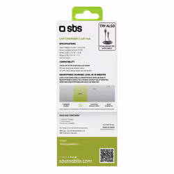 SBS TECR2USB24AFAST chargeur d'appareils mobiles Universel Noir Allume-cigare Auto