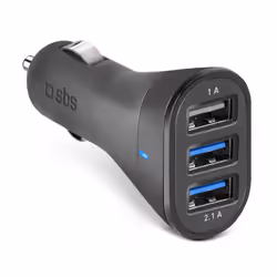 SBS TECR3USB41AFAST, Auto, Allume-cigare, 5 V, Noir