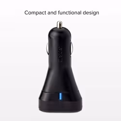 SBS TECRTC1USB2AUL chargeur d'appareils mobiles Smartphone Noir Allume-cigare Charge rapide Auto