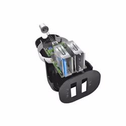 SBS TEKITCRC2U21AUL chargeur d'appareils mobiles Smartphone Noir Allume-cigare Auto
