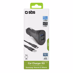 SBS TEKITCRC2U21AUL chargeur d'appareils mobiles Smartphone Noir Allume-cigare Auto