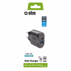 SBS TETRUSBTC3AUL chargeur d'appareils mobiles Universel Noir Secteur Intérieure