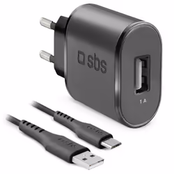 SBS TETRKITMIC1ASTD, Intérieure, Secteur, 5 V, 1 m, Noir