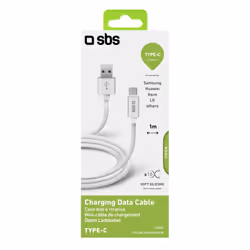 SBS TECABLPOLOTYPECW câble USB 1 m USB 2.0 USB A USB C Blanc - Vue supplémentaire 5