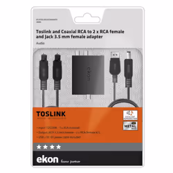 Ekon ECATOSLRCACONVERTK convertisseur audio Noir - Vue supplémentaire 2