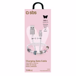 SBS TESLCABLECHARMTCW câble USB 0,39 m USB 2.0 USB C USB A Argent