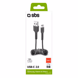 SBS TECABLETYPCSK câble USB 0,5 m USB 2.0 USB A USB C Noir