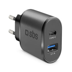 SBS TETRAVUSBTC2AFAST adaptateur de puissance & onduleur Intérieure 15 W Noir