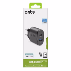 SBS TETRAVUSBTC2AFAST adaptateur de puissance & onduleur Intérieure 15 W Noir