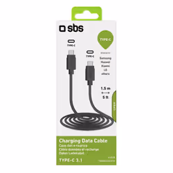 SBS TECABLETCC31K câble USB 1,5 m USB 3.2 Gen 1 (3.1 Gen 1) USB C Noir