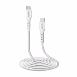 SBS TECABLELIGTC2W, 2 m, Lightning, USB C, Mâle, Mâle, Blanc
