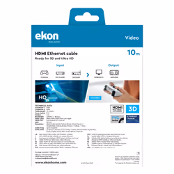 Ekon ECVHDMI100MMK câble HDMI 10 m HDMI Type A (Standard) Noir