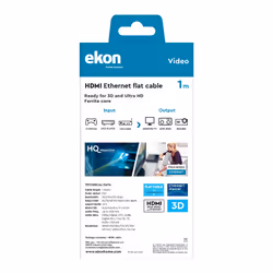Ekon ECVHDMI10FLAT câble HDMI 1 m HDMI Type A (Standard) Noir - Vue supplémentaire 5